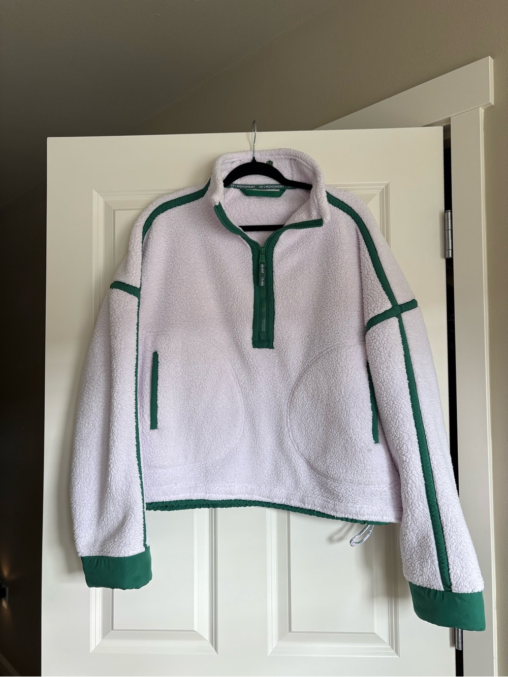 Free People Movement Half-Zip Pullover with Green Trim